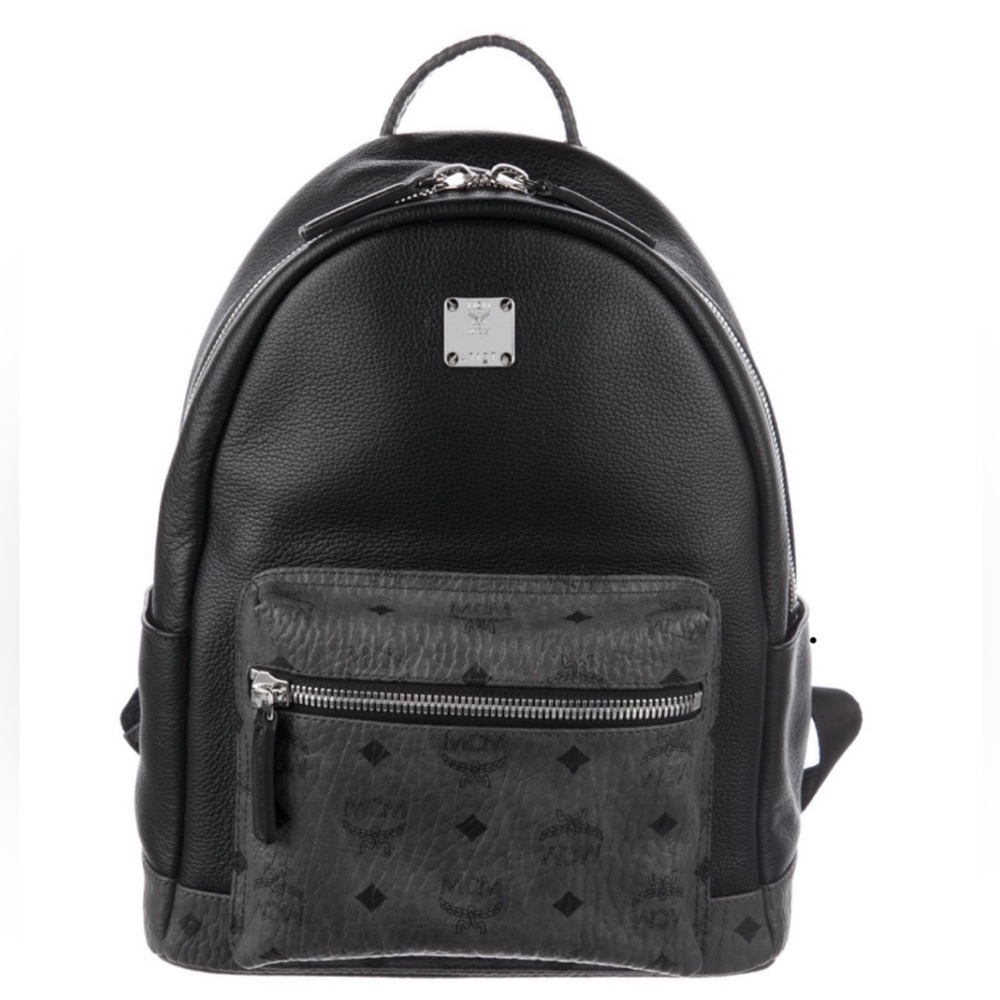 MCM Stark Visetos Top Handle Backpack Bookbag
